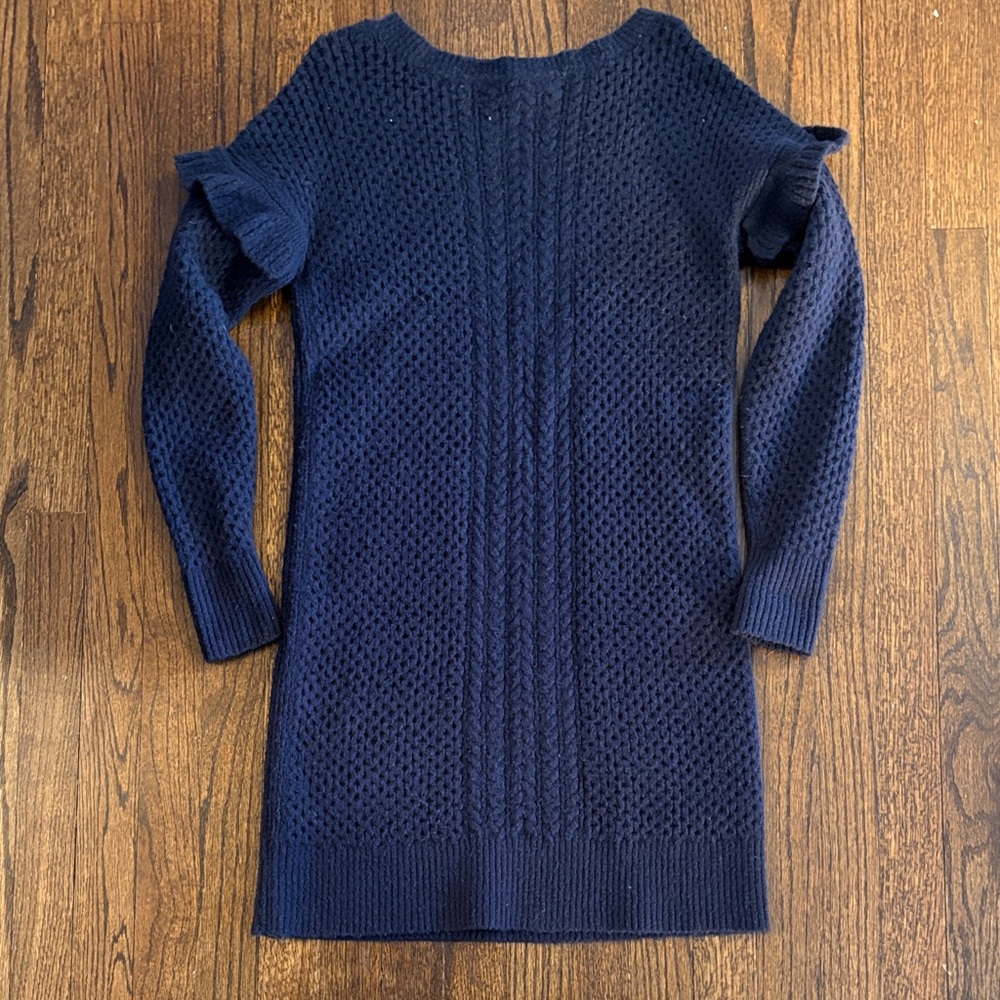 J. Crew Navy textured knit Women's Sweater Dress size XS